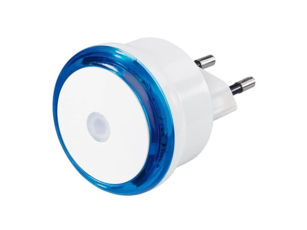 Hama Basic LED nattlys med støpsel, skumringssensor, energisparende, blå (00223493)
