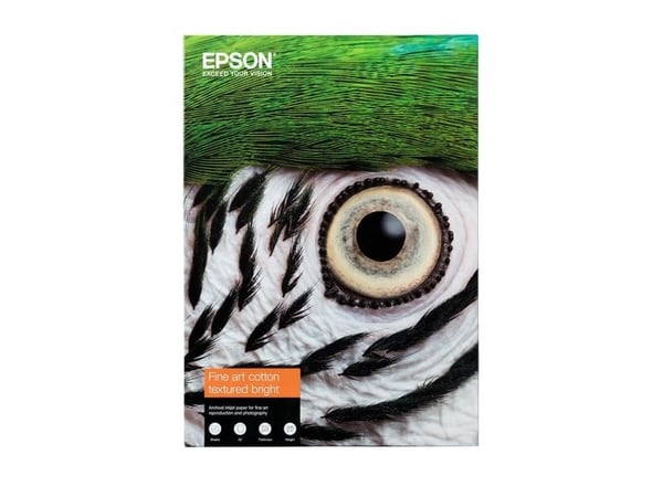 Epson Fine Art Cotton Textured Bright A4 25 Sheets, Tekstuuripinta, Taidepaperi, 300 g/m², 25 arkkia