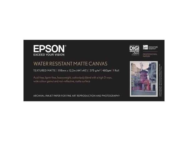 Epson - Matt - Rulle (111,8 cm x 12,2 m) 1 rulle (rullar) kanvaspapper - för Stylus Pro 11880, Pro 98XX; SureColor SC-P10000, P20000, P8000, P9000,...