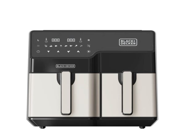 Black & Decker BXAF9000E, Varmluftsfrityr, 9 l, 80 °C, 200 °C, 60 min, Dobbel