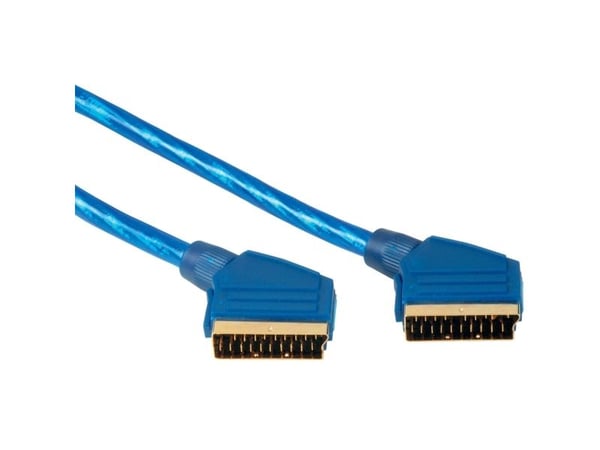 Hama 00029654, 1,5 m, SCART (21-nastainen), SCART (21-nastainen), kultainen, sininen, Hanstik/Hanstik