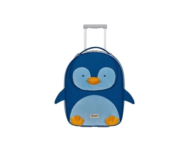 Samsonite Happy Sammies Eco, Vagn, Blå, Penguin Peter, 2 hjul, Dragkedja, Djurmönster