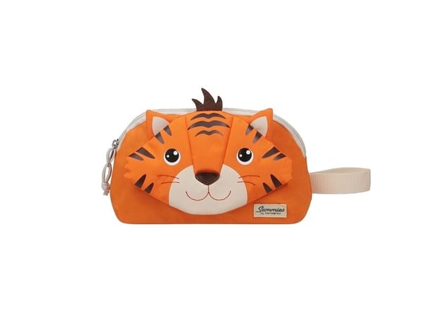 Samsonite Happy Sammies Eco, Unisex, Handväska, Dragkedja, Orange, Vit, Mönstrad, Tiger Toby