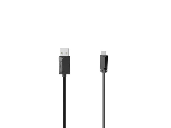 Hama 00074260, 1,5 m, USB A, Mini-USB B, USB 2.0, 0,48 Gbit/s, Svart