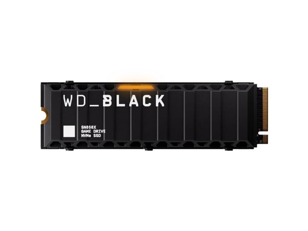 WD_BLACK SN850X SSD 1 TB M.2 2280 PCIe 4.0 7300 MB/s WDBB9H0010BNC kjøleribbe
