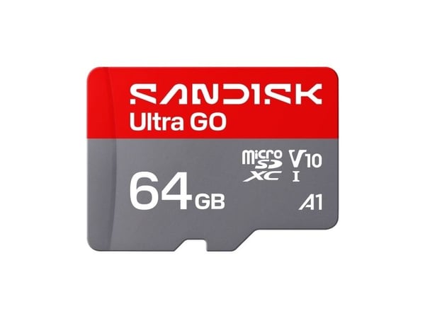 SanDisk Ultra GO - Flashminnekort - 64 GB - A1 / UHS-I U1 / Class10 - microSDXC UHS-I