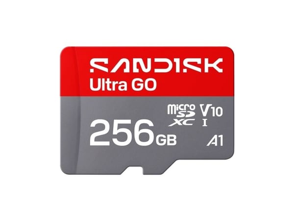 SanDisk Ultra GO - Flashminnekort - 256 GB - A1 / UHS-I U1 / Class10 - microSDXC UHS-I