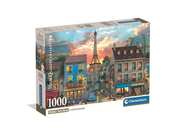 Clementoni Puslespil HQC Streets of Paris, 1000 brikker