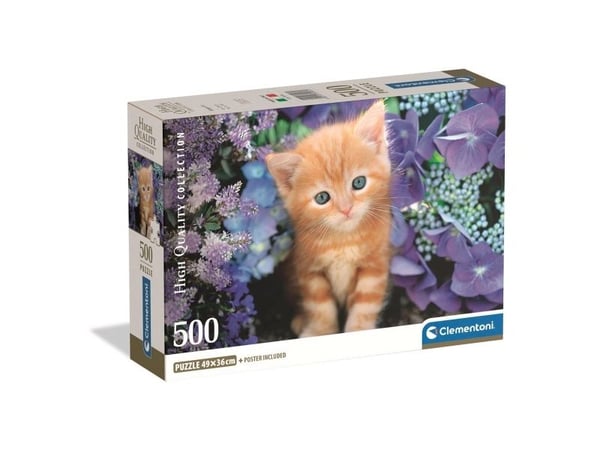 Clementoni Puslespil HQC Ginger Cat - Compact Box, 500 brikker