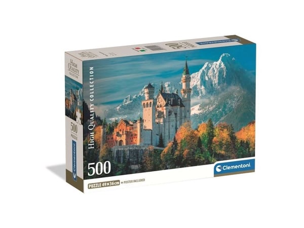 Clementoni Puslespil HQC Neuschwanstein Castle Compact, 500 brikker
