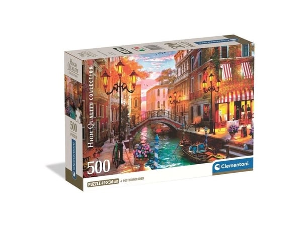 Clementoni Puslespil HQC Sunset Over Venice Compact, 500 brikker