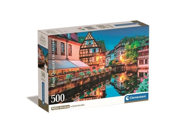Clementoni High Quality Collection Strasbourg Old Town, 500 styck, Liggande, 18 År