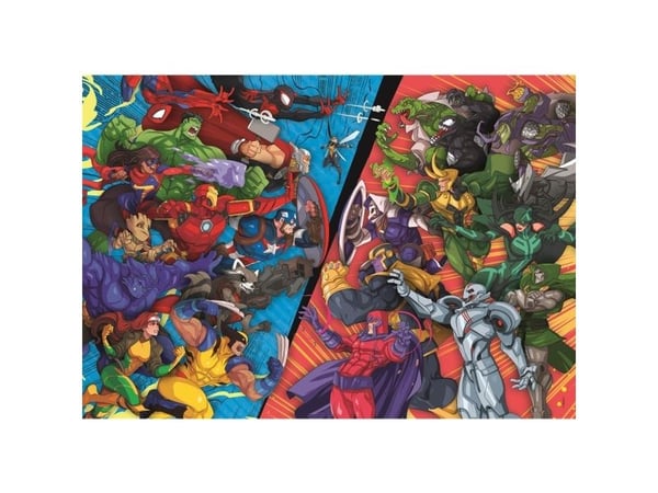 Clementoni Puslespil Marvel Heroes vs Villains, 104 brikker