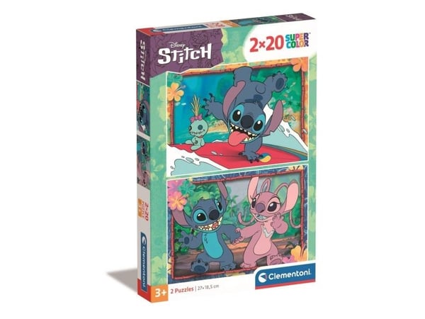 Clementoni Puslespil Disney Stitch, 2x20 brikker