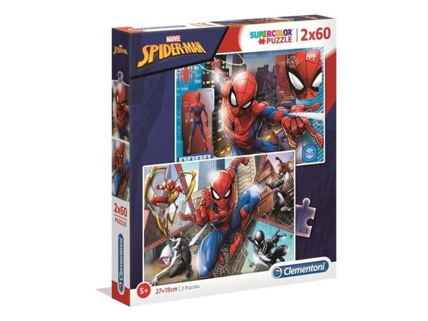 Clementoni Puslespil Spider-Man, 2x60 brikker