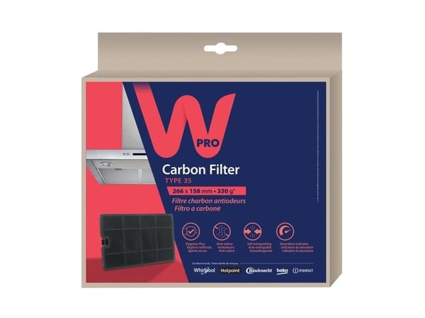 Whirlpool 484000008675, Liesituulettimen suodatin, Musta, 1 kpl