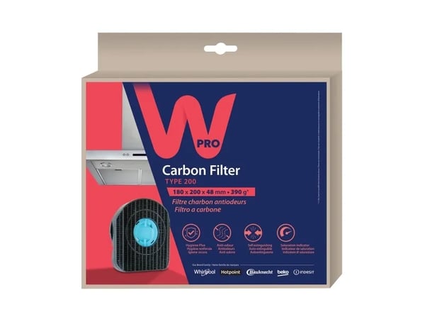 Whirlpool 484000008577, Filter till spiskåpa, 200 mm, 180 mm, 48 mm, 1 styck