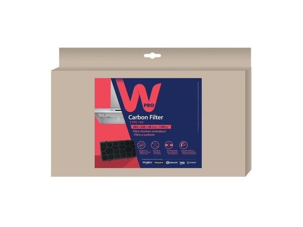 Whirlpool 484000008578, Filter till spiskåpa, Svart, Vit, 485 mm, 270 mm, 48 mm, 1 styck