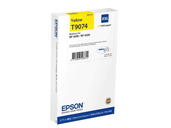 Epson T9074 - 69 ml - XXL-storlek - gul - original - bläckpatron - för WorkForce Pro WF-6090, WF-6590
