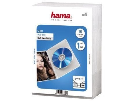 Hama - Säilytys-CD/DVD-kotelo - kapasiteetti: 1 CD - läpinäkyvä (10 kpl)
