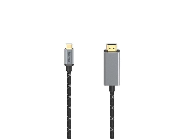 Hama 00200509, 1,5 m, HDMI Type A (Standard), USB Type-C, Svart