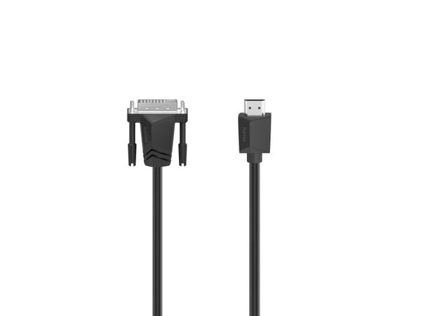 Hama Essential Line - Adapterkabel - DVI-I plugg til HDMI plugg - 3 m - dobbeltisolert - svart - 4K-støtte