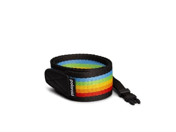 Polaroid Camera Strap Flat Rainbow Black, Heti tulostava kamera, Puuvilla, Polyesteri, Musta, Sininen, Vihreä, Oranssi, Punainen, Keltainen, Kiina,...