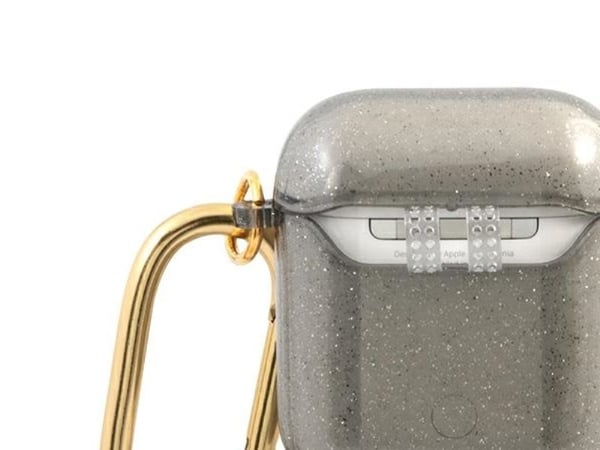 Guess beskyttelsesetui GUA2UCG4GK Glitter Collection til AirPods 1/2 grå