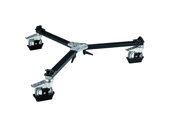 Manfrotto 114MV Cine/Video Dolly W/Spiked Feet, 3 jalkoja, Musta, 22 cm, 6,2 kg