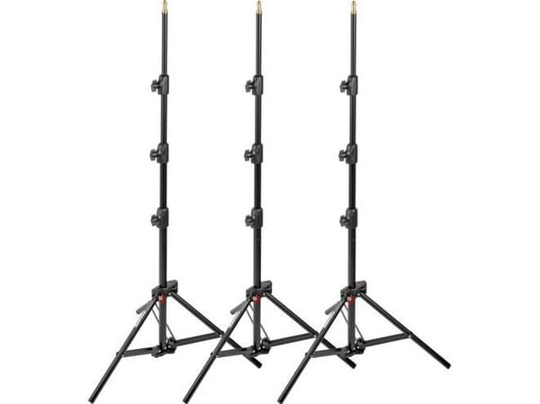Manfrotto 1051BAC - Stativ - maks belastning: 4 kg - svart (en pakke 3)