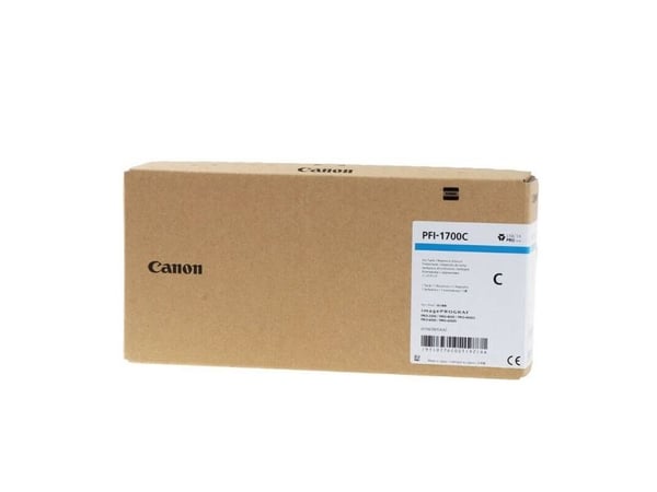 Canon PFI-1700 C - 700 ml - syaani - alkuperäinen - mustesäiliö - imagePROGRAF PRO-2000, PRO-2100, PRO-4000, PRO-4100, PRO-6000, PRO-6100, PRO-4100...
