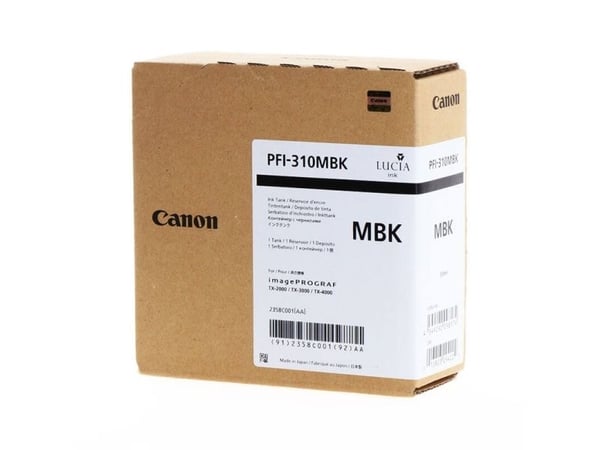 Canon PFI-310 MBK - 330 ml - matt svart - original - blekktank - for imagePROGRAF TX-2000, TX-2100, TX-3000, TX-3100, TX-4000, TX-4100