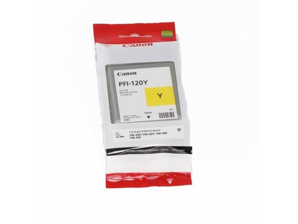 Canon PFI-120Y, Keltainen, Väriainepohjainen muste, 130 ml, 1 kpl, Kertapakkaus