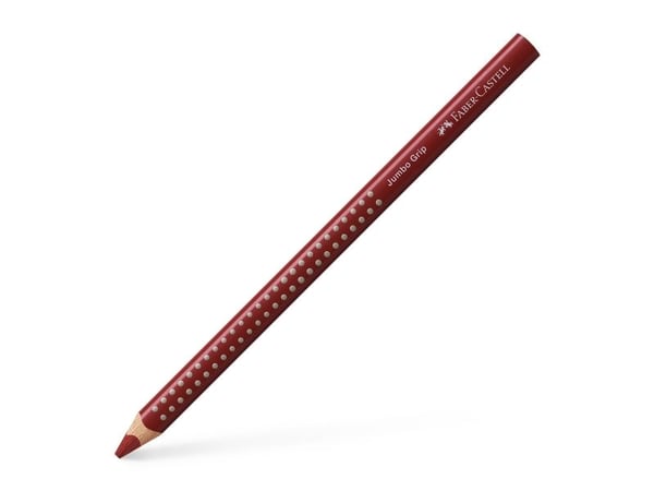 Färgpenna, Faber-Castell Grip, JUMBO, Indian Red, triangulär - (12 st.)