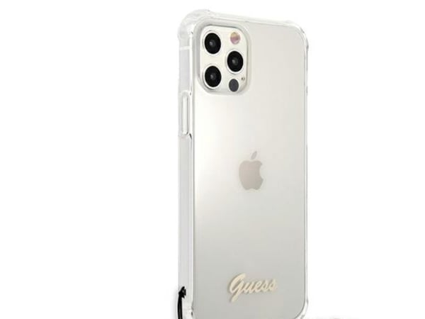 GUESS GUHCP12MKPSWH hardt etui/deksel til iPhone 12/12 Pro, klar PEARL (hvit)