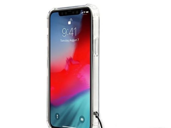 GUESS GUHCP12MKPSWH hardt etui/deksel til iPhone 12/12 Pro, klar PEARL (hvit)