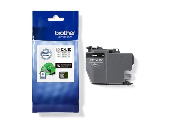 Brother LC462XLBK, Korkea (XL) värintuotto, Musta, 1 kpl, 3000 sivua, Kertapakkaus
