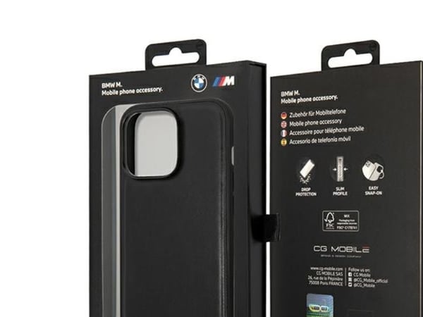 Etui BMW BMHMP14L22PTDK til iPhone 14 Pro 6,1" laji Nahka leima Tricolor Magsafe