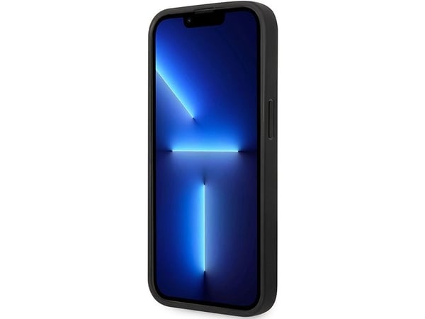 BMW-etuiet BMHCP14L22RQDK til iPhone 14 Pro 6,1" svart quiltet skinn