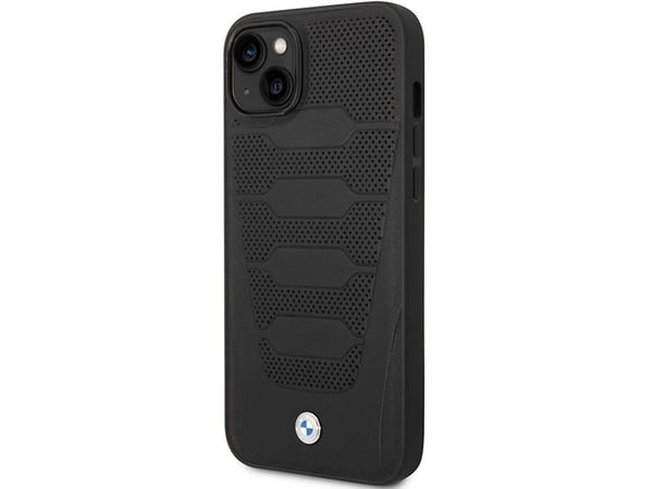 Mobilskal BMW BMHCP14S22RPSK för iPhone 14 6,1" svart/black Leather Seats Pattern