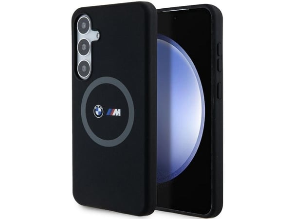 BMW ring-deksel til Samsung Galaxy S24+ svart - M Silicone Printed Ring MagSafe