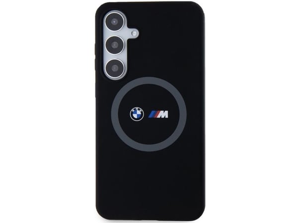 BMW ring-deksel til Samsung Galaxy S24+ svart - M Silicone Printed Ring MagSafe