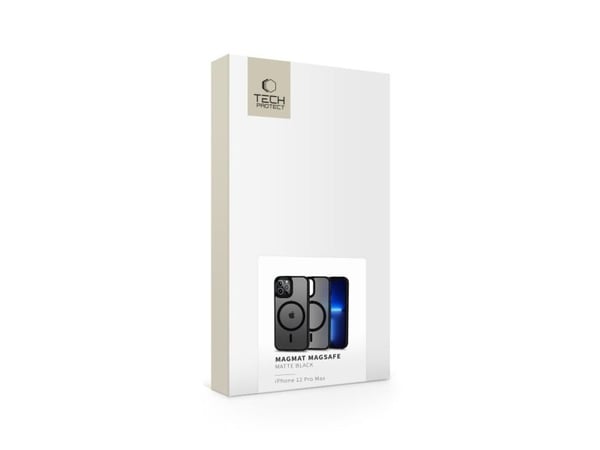 Tech-Protect MagMat MagSafe Apple iPhone 12 Pro Max - matt etui for telefon svart