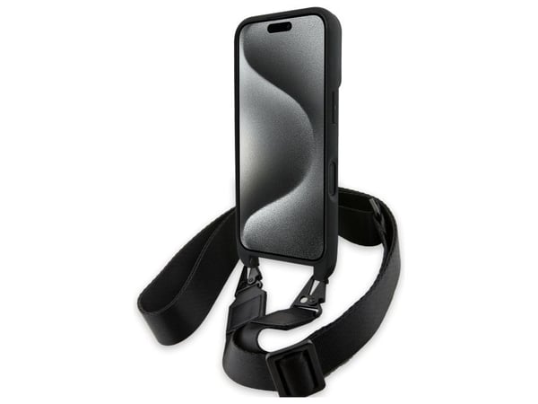 BMW BMHCP16M23PSCCK Apple iPhone 16 Plus 6,7" etui for telefon svart / etui for telefon svart M Edition karbonstripe og stropp