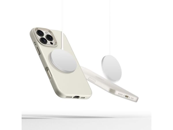 Tech-Protect silikonetui Pure MagSafe til iPhone 16 Pro Cosmic Latte