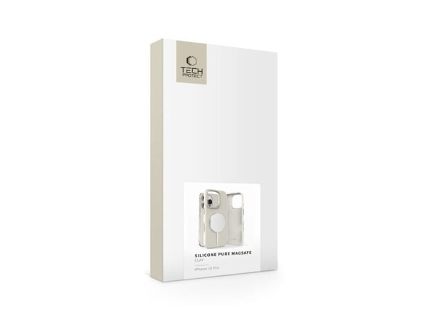 Tech-Protect silikonetui Pure MagSafe til iPhone 16 Pro Cosmic Latte