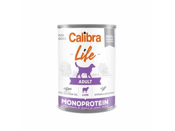 CALIBRA Life Adult Monoprotein Lamb - koiran märkäruoka - 400g