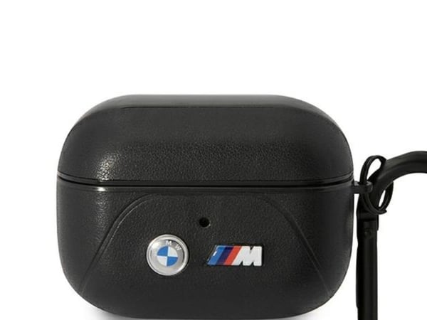 BMW BMAP22PVTK AirPods Pro-deksel i svart skinn Curved Line
