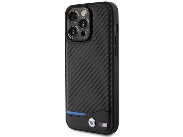 BMW BMHCP15X22NBCK iPhone 15 Pro Max 6,7" svart Leather Carbon