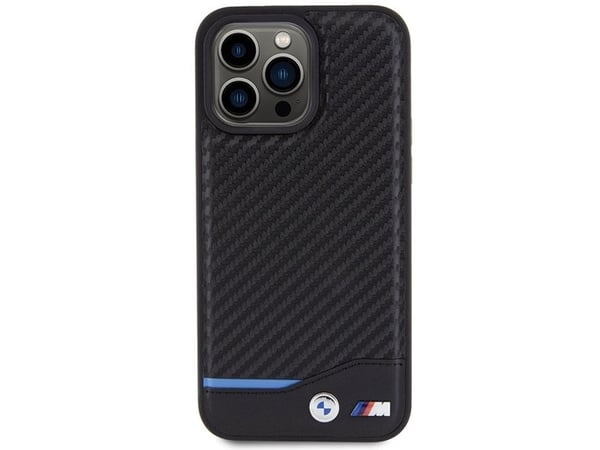 BMW BMHCP15X22NBCK iPhone 15 Pro Max 6,7" svart Leather Carbon